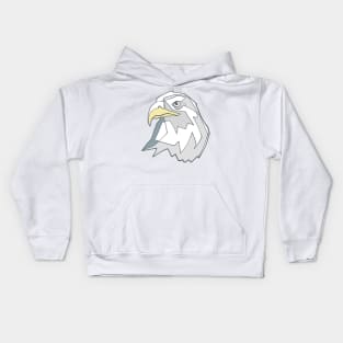 Hand drawn eagle head illustration Kids Hoodie